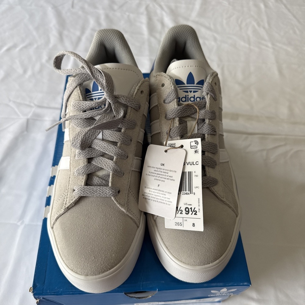 Adidas Campus Vulc Size M 8.5/W9.5 Athletic Shoes Gray Blue Sneakers